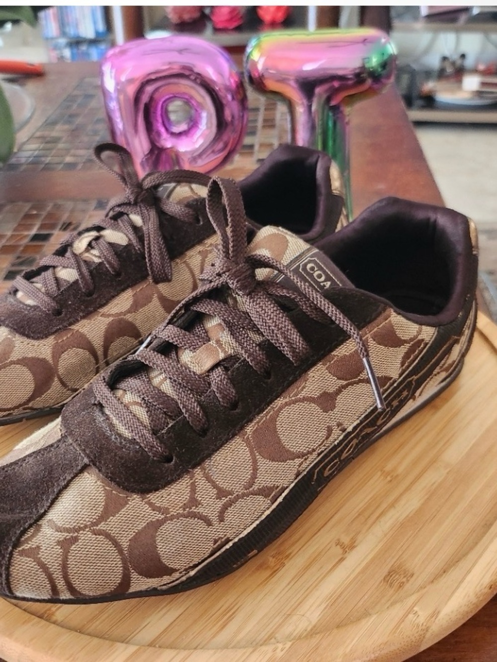 Coach Brown  Shelly Signature Monogram Sneakers